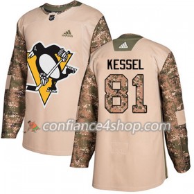 Adidas Maillot de Hockey Pittsburgh Penguins Phil Kessel 81 2017-2018 Camo Veterans Day Practice Authentic - Homme